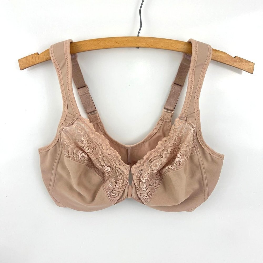 GLAMORISE  WonderWire Front-Close Bra UW Size 36D Cafe 1245